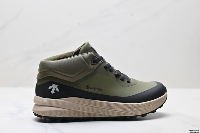 公司级迪桑特Descente Dualis Gore-Tex Primer 时尚 防滑耐磨 中帮 生活休闲鞋 聚酯膜压鞋面 满足日常穿着所需的防护性和耐用性 防