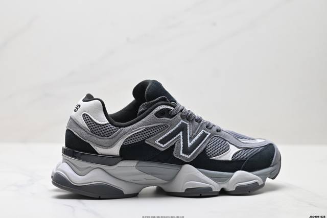 公司级New Balance 9060系列 新百伦 复古休闲运动慢跑鞋 鞋面大身由空间双格及磨砂鞋面拼接而生 采用大面积网眼以及麂皮材质覆盖鞋身 还原经典气质
