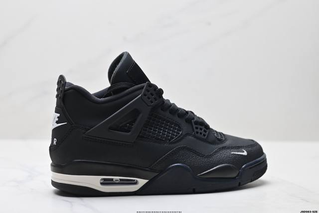 公司级Nike Air Jordan 4 Retro 耐克迈克尔 乔丹Aj4代中帮复古休闲运动文化篮球鞋 原厂材料Tpu超Q弹网格材质 缜密拉帮及中底钢印细节