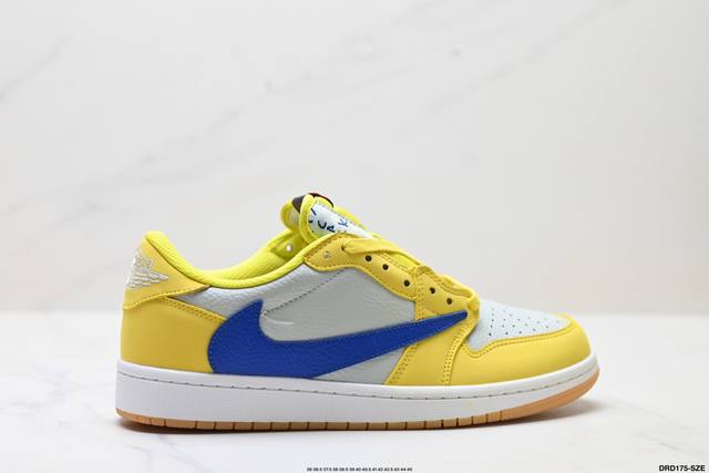 真标Nike Air Jordan 1 X Travis Scott Aj1倒勾 乔一倒钩 耐克 低帮文化篮球鞋 货号:Dz4137-700 尺码:36 36.