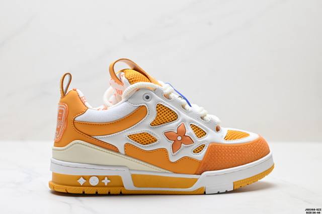 公司级Louis Vuitton Trainer Sneaker Low 路易威登 休闲运动文化百搭板鞋 舒适防滑底和百搭性霸屏整个时尚娱乐圈 细节调整完美主义