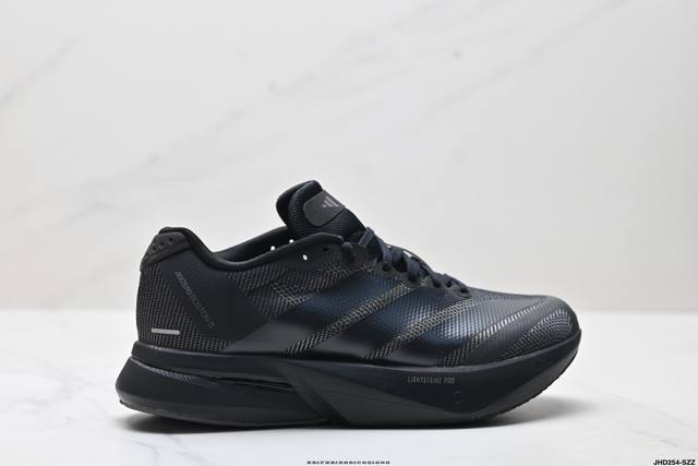 公司级Adidas Adizero Boston 13 阿迪达斯 透气网眼竞速跑鞋Boost 缓震底 运动鞋 后跟加厚 呵护脚后跟 立体保护软绵鞋口 轻松穿脱不