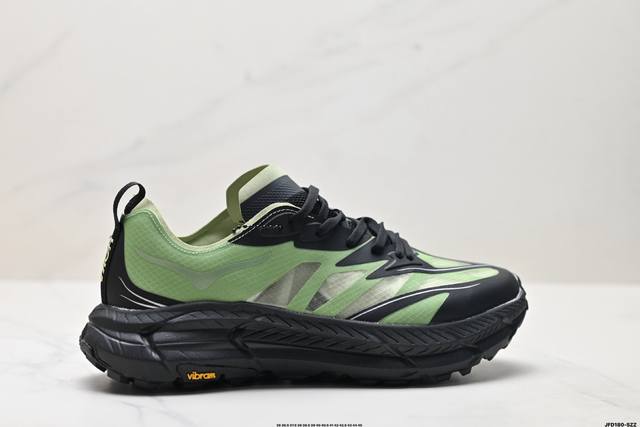 公司级Satisfy X Hoka Running Mafate Trail 全新配色 网面透气 运动鞋 此球鞋继承了Hoka的经典越野鞋型Mafate Spe