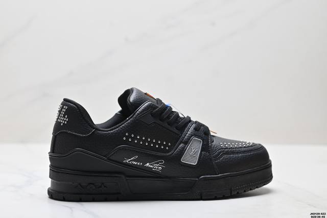 公司级Louis Vuitton Trainer Sneaker Low 全新 Lv 路易威登 休闲运动文化百搭板鞋 尺码:36-45 Id:Jkd129-Sz