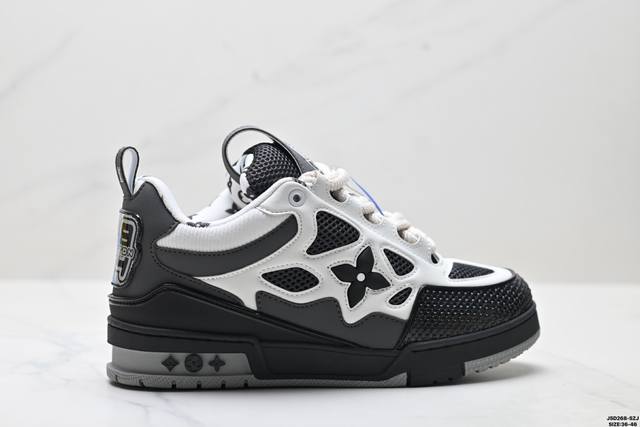 公司级Louis Vuitton Trainer Sneaker Low 路易威登 休闲运动文化百搭板鞋 舒适防滑底和百搭性霸屏整个时尚娱乐圈 细节调整完美主义