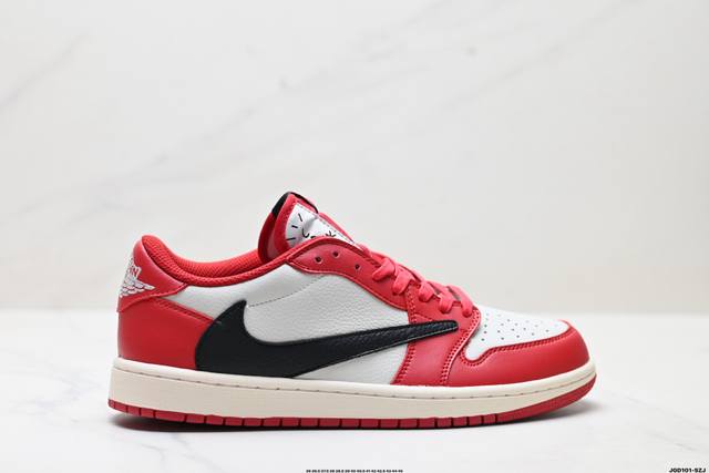 公司级Nike Air Jordan 1 X Travis Scott Aj1倒勾 乔一倒钩 耐克 低帮文化篮球鞋 完美品质出货 细节如图所示 鞋面切割工整 冲