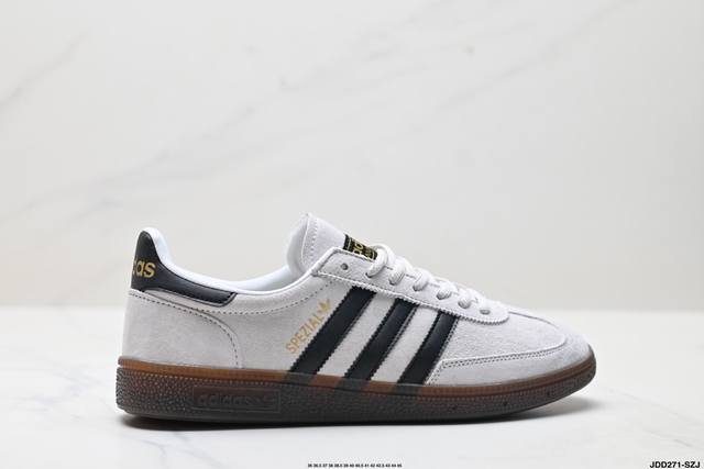 公司级Adidas Handball Spezial 官方正确版本 阿迪达斯经典款 复古休闲板鞋 全鞋采用反毛皮制作 牛筋耐磨大底 承载青春情怀的板鞋 经典三条
