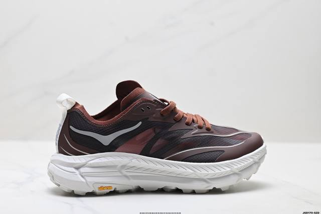 公司级Satisfy X Hoka Running Mafate Trail 全新配色 网面透气 运动鞋 此球鞋继承了Hoka的经典越野鞋型Mafate Spe