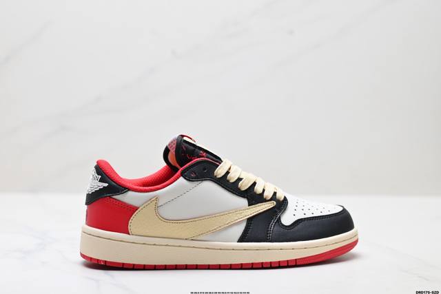 真标Nike Air Jordan 1 X Travis Scott Aj1倒勾 乔一倒钩 耐克 低帮文化篮球鞋 货号:Dm7866-160 尺码:36 36.