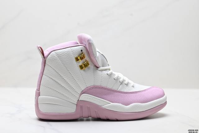 真标Nike Air Jordan 12 防滑 高帮 Aj12代复古篮球鞋 货号:845028-025 尺码:36-43 Id:Jzd538-Sz D