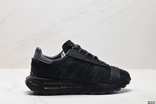 公司级Adidas Retropy E5 阿迪达斯 新款运动休闲爆米花 三叶草 厚底跑鞋 新款低帮经典运动鞋以70年代经典跑步鞋为灵感 新鲜演绎复古造型 搭载A