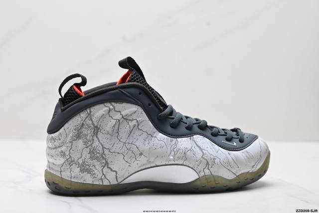 公司级Nike Air Foamposite One喷泡 中帮 复古篮球鞋 纯胶透明橡胶大底超强止滑 原楦纸板开发 鞋身流线型 原厂高强度抗扭定型后跟 内置高强