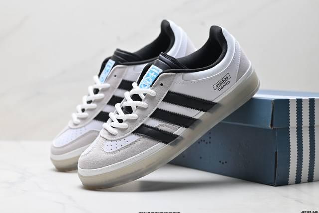 公司级Bad Bunny X Adidas Originals Gazelle Indoor 三叶草休闲防滑耐磨低帮板鞋 鞋头出色设计 塑就出众贴合感 稳固的后