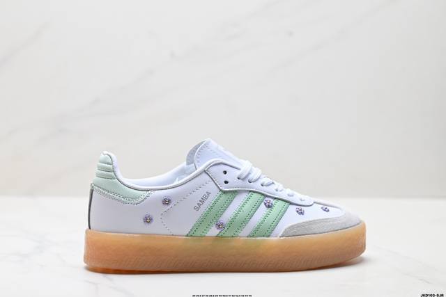 公司级Adidas Originals Samba Xlg 桑巴舞系列阿迪达斯 三叶草 绅士德训足球风百搭低帮休闲运动板鞋 货号:Js3954 尺码:36 36