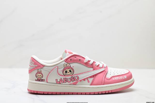 公司级Nike Air Jordan 1 X Travis Scott Aj1倒勾 乔一倒钩 ‘Diy’定制 耐克 低帮文化篮球鞋 完美品质出货 细节如图所示