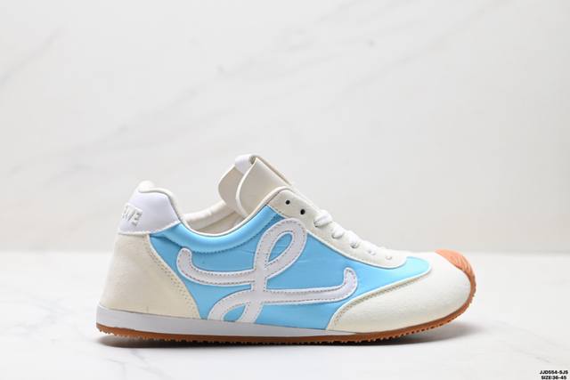 真标Loewe罗意威 Ballet Runner 小牛皮 圆头系带 低帮 生活休闲鞋 货号:L81428 2 尺码:36-45 Id:Jjd554-Sjr