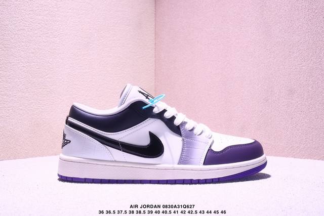 乔丹一代 Air Jordan 1 乔1 低帮Aj1系列 运动鞋复古休闲篮球鞋 提高了与足部的贴合度，给人不一样的穿着体验。鞋底的平稳支撑，让你在运动中随意冲刺