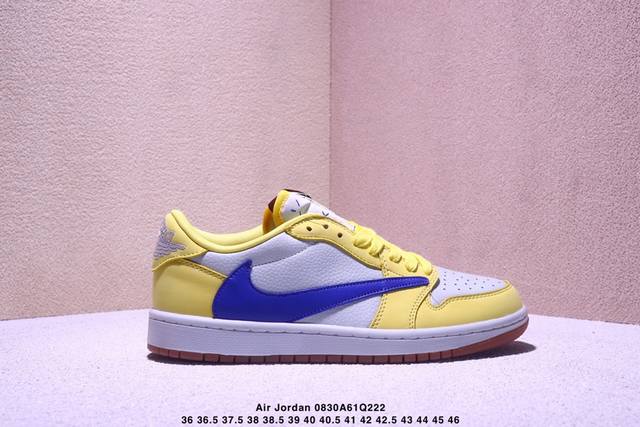 Travis Scott X Jordan Air Jordan 1 Low 百搭 防滑耐磨 低帮 复古篮球鞋 男女款 Xm0830Q222