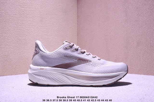 Brooks布鲁克斯 Ghost 17 柔软舒适防滑耐磨 低帮 休闲跑步鞋 女款 灰色 Xm0830Q442