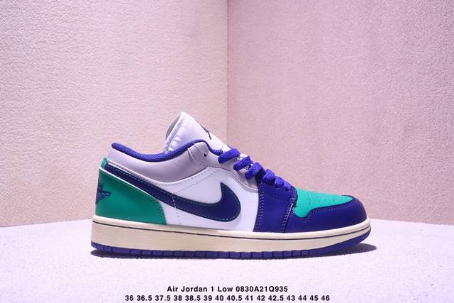 耐克 乔丹Air Jordan 1 Low Aj1 乔1 乔丹1代Aj1 低帮复古文化休闲运动篮球鞋。该鞋款从 1985 年元年款汲取设计灵感，焕新演绎简约经典