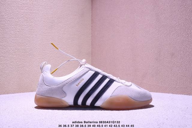 公司级Bad Bunny X Adidas Ballerina 舒适百搭 防滑耐磨 低帮 生活休闲鞋 男女同款 货号：Jq9 尺码：35-45 半 Xm0830