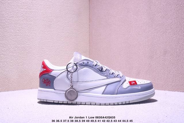 海外爆款限量发售！Travis Scott X Fragment Design X Jordan Air Jordan 1 Low Og Sp “斯图西联名 白