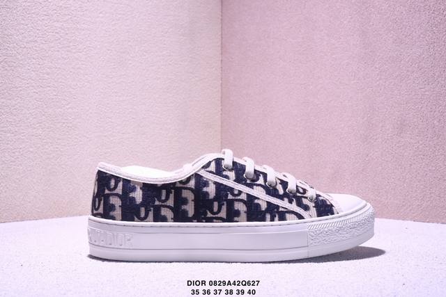 Dior迪奥 Walk'n'dior 厚底鞋 Oblique 印花 刺绣 低帮 帆布鞋 Xm0829Q627