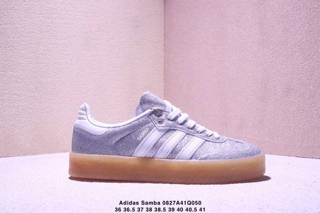 公司级Adidas Originals Samba Xlg 桑巴舞系列 阿迪达斯 三叶草 绅士德训足球风百搭低帮休闲运动板鞋 货号:Ji1348 尺码:36 3