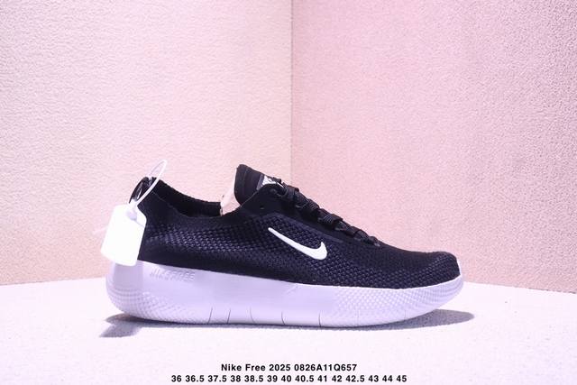 真标Nike Free 2025 耐克新款飞织面 透气缓震运动跑鞋 官方同步出货 飞织鞋面提供出色的弹性和支撑力鞋底融入凹槽设计 塑就柔韧灵活性 令运动自由无拘