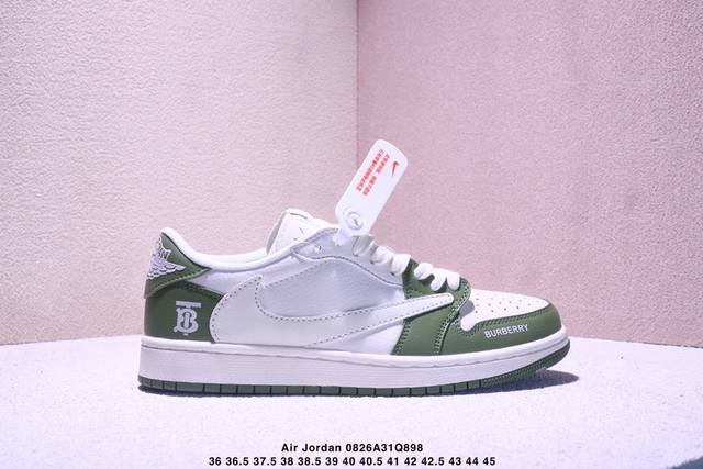 公司级Nike Air Jordan 1 X Travis Scott Aj1倒勾 乔一倒钩 ‘Diy’定制 耐克 低帮文化篮球鞋 货号:Jw1188-159