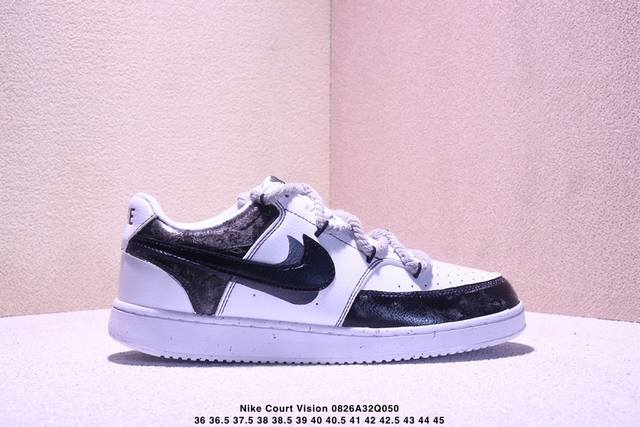 公司级Nike Court Vision 1 Low“幻影十字架” 手绘涂鸦定制板鞋 幻影十字架常作为一种印花图案出现，具有独特的视觉效果。将幻影十字架与梵文、