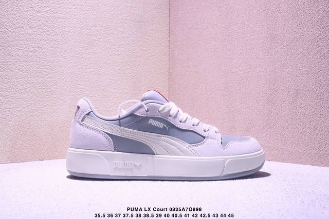 公司级Puma Lx Court Low Denim防滑耐磨 彪马低帮经典百搭休闲运动板鞋 货号:394210 01 尺码:35.5 36 37 37.5 38