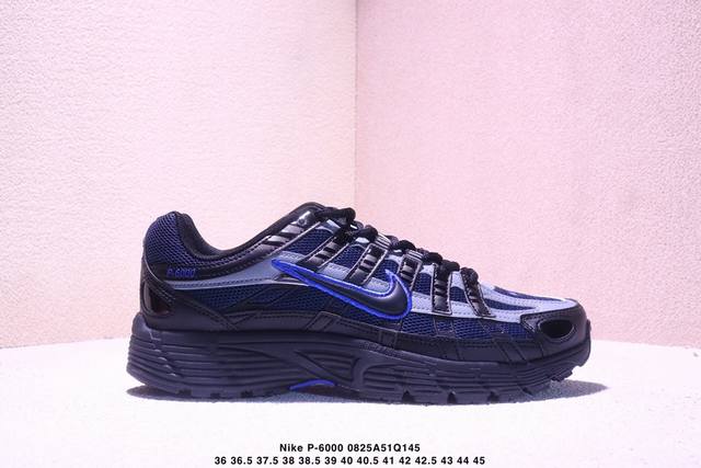 公司级！耐克 Nike P-6000 Se 舒适 皮革防滑耐磨 低帮 休闲跑步鞋 男款 米色 尺码：39-45 带半码 Xm0825Q145