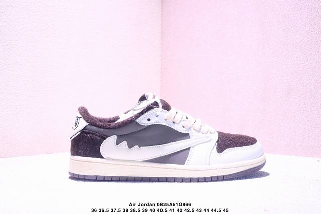 公司级Nike Air Jordan 1 X Travis Scott Aj1倒勾 乔一倒钩 ‘Diy’定制 耐克 低帮文化篮球鞋 货号: 尺码:36 36.5