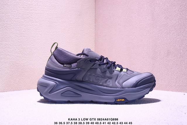 公司级Hoka One One Kaha 3 Low Gtx 低帮专业越野跑步鞋 实拍首发 更全面的性能再度进化 更舒适 更强保护 采用Vibram Megag