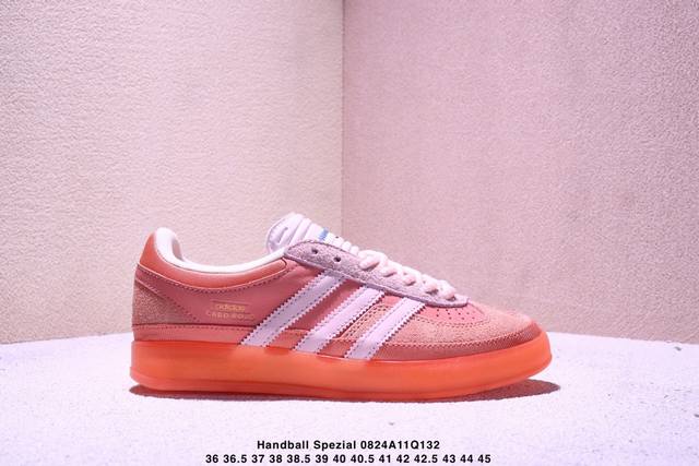 公司级Adidas Handball Spezial 阿迪达斯经典款 复古休闲板鞋 全鞋采用反毛皮制作 牛筋耐磨大底 承载青春情怀的板鞋 经典三条杠装饰鞋侧 品