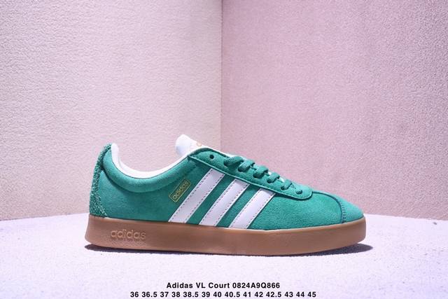 Adidas Vl Court 2.0 阿迪达斯 百搭单品 绒面麂皮防滑耐磨轻便低帮板鞋 货号:Jr2560 尺码:36 36.5 37 38 38.5 39