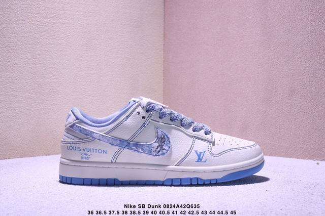 海外爆款限量发售！Nike Sb Dunk Low“ 米蓝雏菊” 周年高端定制 低帮休闲板鞋 定制鞋盒 大厂纯原品质出货 超高清洁度 皮料切割干净无任何毛边 细