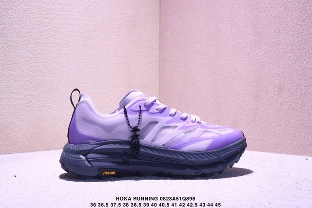 公司级Satisfy X Hoka Running Mafate Trail 全新配色 网面透气 运动鞋 此球鞋继承了Hoka的经典越野鞋型Mafate Spe