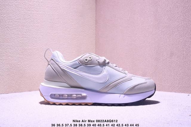 真标半码Nike Air Max Dawn 黎明系列 耐克 低帮气垫百搭休闲运动慢跑鞋 采用柔软翻毛皮和透气梭织材料打造利落鞋面 中底和鞋跟融入现代感线条设计