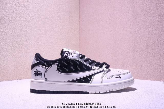 Travis Scott X Fragment Design X Jordan Air Jordan 1 Low Og Sp “斯图西联名 红线刺绣勾” 多方联