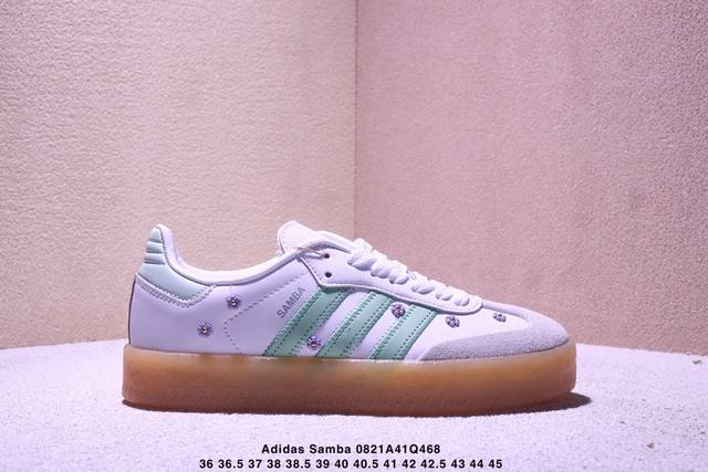 公司级Adidas Originals Samba Xlg 桑巴舞系列阿迪达斯 三叶草 绅士德训足球风百搭低帮休闲运动板鞋 货号:Js3954 尺码:36 36