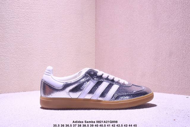 公司级Adidas Originals Samba Og 桑巴舞系列 阿迪达斯 三叶草 绅士德训足球风百搭低帮休闲运动板鞋 货号:Jr0035 尺码:35.5
