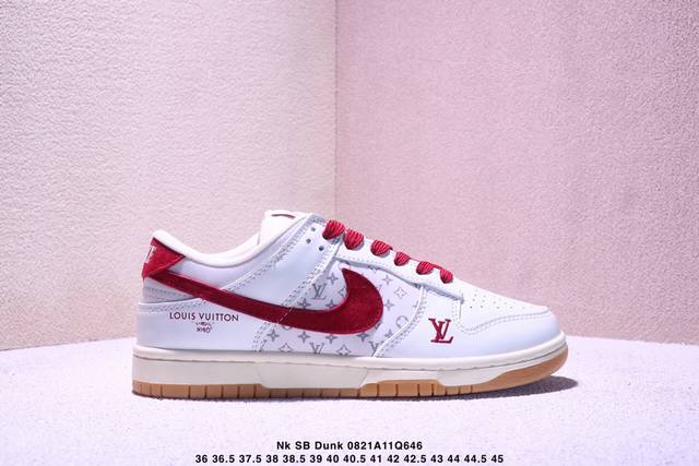 Nk Sb Dunk Low Lv联名白月蓝 周年高端定制 低帮休闲板鞋 #高端定制鞋盒 原装头层材料 独家版型蒸餾加工 大厂纯原品质出货 超高清洁度 皮料切割