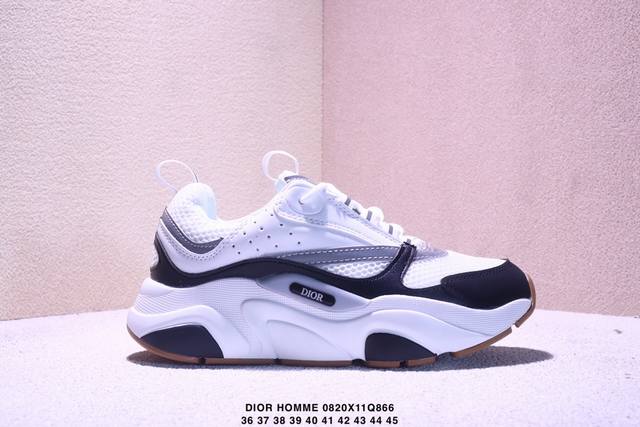 迪奥Dior Homme 高奢品牌经典复古老爹鞋 夸张流线极符 外形延续当下潮流得未来感老爹鞋 货号：1039256 尺码：36～45 Xm0820Q866