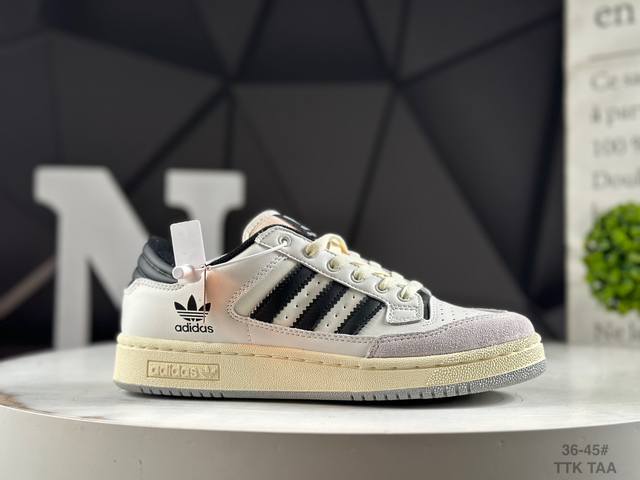 真标带半码阿迪达斯Ad三叶草 Originals Forum 85 Exhibit Low 罗马系列低帮复古系带休闲运动板鞋 货号：Gx2215 Ttk 尺码：