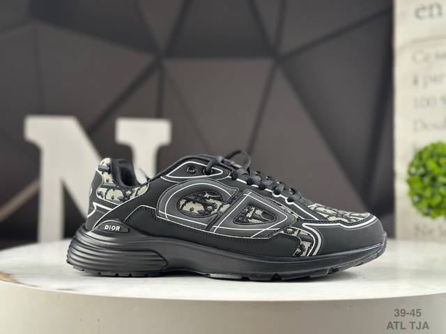Dior迪奥B30网眼织物厚底系带休闲低帮运动鞋男女同款老爹鞋 Atl 尺码:39-45