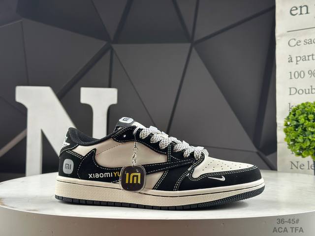 公司级头层皮小米 X 乔丹Air Jordan 1 Low Aj1低帮系列篮球鞋 官方同步配色 原装级产物 #拒绝公底 立体鞋型 细节完美 高清洁度 货号：Xx