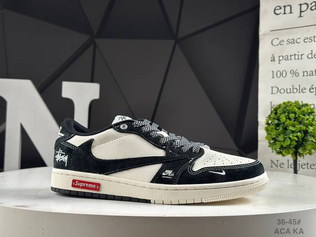 福利特价 头层半码耐克 Travis Scott X Fragment Design X Jordan Air Jordan 1 Low Og Sp 多方联名合
