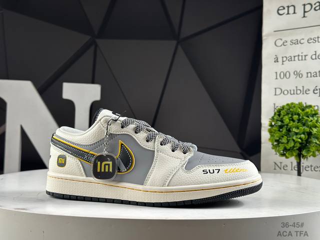 公司级半码耐克 Nike Jordan Air Jordan 1“Xiaomi联名 Su7Ulltru” 高端定制 低帮 复古 减震 防滑 耐磨 篮球鞋 定制鞋